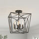 Tracy 4 Light 12 inch Matte Black Indoor Semi-Flush Ceiling Light